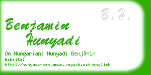 benjamin hunyadi business card